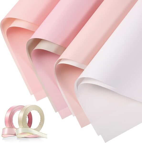 36 Sheets Double Sided Flower Wrapping Paper Floral Bouquet Waterproof
